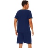 image:imageWiWi Mens Pajamas Set Viscose from Bamboo Short Sleeve Top amp Pajama Shorts Sleepwear Soft Loungewear with Pockets SXXLAdark Blue