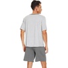 image:imageWiWi Mens Pajamas Set Viscose from Bamboo Short Sleeve Top amp Pajama Shorts Sleepwear Soft Loungewear with Pockets SXXLBash GreyDark Heather Grey