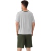 image:imageWiWi Mens Pajamas Set Viscose from Bamboo Short Sleeve Top amp Pajama Shorts Sleepwear Soft Loungewear with Pockets SXXLBlight Heather GreyDark Fence Green
