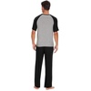 image:imageWiWi Mens Short Sleeve Pajamas Set Sleepwear Casual Soft Sleep Sets with Pockets Loungewear Viscose from Bamboo SXXLAblack