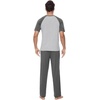 image:imageWiWi Mens Short Sleeve Pajamas Set Sleepwear Casual Soft Sleep Sets with Pockets Loungewear Viscose from Bamboo SXXLAdark Heather Grey