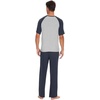 image:imageWiWi Mens Short Sleeve Pajamas Set Sleepwear Casual Soft Sleep Sets with Pockets Loungewear Viscose from Bamboo SXXLAmidnight Blue