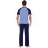 image:imageWiWi Mens Short Sleeve Pajamas Set Sleepwear Casual Soft Sleep Sets with Pockets Loungewear Viscose from Bamboo SXXLAnavy