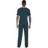 image:imageWiWi Mens Short Sleeve Pajamas Set Sleepwear Casual Soft Sleep Sets with Pockets Loungewear Viscose from Bamboo SXXLBdeep Teal