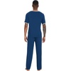 image:imageWiWi Mens Short Sleeve Pajamas Set Sleepwear Casual Soft Sleep Sets with Pockets Loungewear Viscose from Bamboo SXXLBnautical Blue