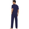 image:imageWiWi Mens Short Sleeve Pajamas Set Sleepwear Casual Soft Sleep Sets with Pockets Loungewear Viscose from Bamboo SXXLCnavy