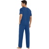 image:imageWiWi Mens Short Sleeve Pajamas Set Sleepwear Casual Soft Sleep Sets with Pockets Loungewear Viscose from Bamboo SXXLCprussian Blue