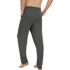 image:imageWiWi Mens Soft Knit Pajama Pants Lightweight Sleep Lounge Bottoms with Pockets Open Fly Sleepwear Sweatpants SXXLCharcoal