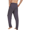 image:imageWiWi Mens Soft Knit Pajama Pants Lightweight Sleep Lounge Bottoms with Pockets Open Fly Sleepwear Sweatpants SXXLDark Grey