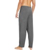 image:imageWiWi Mens Soft Knit Pajama Pants Lightweight Sleep Lounge Bottoms with Pockets Open Fly Sleepwear Sweatpants SXXLDark Heather Grey