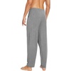 image:imageWiWi Mens Soft Knit Pajama Pants Lightweight Sleep Lounge Bottoms with Pockets Open Fly Sleepwear Sweatpants SXXLHeather Grey