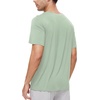 image:imageWiWi Mens TShirts Classic Soft Tee Viscose from Bamboo Loungewear Lightweight Short Sleeves Pajama Sleep Shirt SXXLAcameo Green