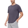 image:imageWiWi Mens TShirts Classic Soft Tee Viscose from Bamboo Loungewear Lightweight Short Sleeves Pajama Sleep Shirt SXXLAdark Grey
