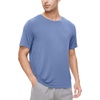 image:imageWiWi Mens TShirts Classic Soft Tee Viscose from Bamboo Loungewear Lightweight Short Sleeves Pajama Sleep Shirt SXXLAfog Blue