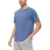 image:imageWiWi Mens TShirts Classic Soft Tee Viscose from Bamboo Loungewear Lightweight Short Sleeves Pajama Sleep Shirt SXXLAfog Blue