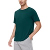 image:imageWiWi Mens TShirts Classic Soft Tee Viscose from Bamboo Loungewear Lightweight Short Sleeves Pajama Sleep Shirt SXXLApeacock Green