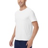 image:imageWiWi Mens TShirts Classic Soft Tee Viscose from Bamboo Loungewear Lightweight Short Sleeves Pajama Sleep Shirt SXXLAraw White