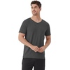 image:imageWiWi Mens TShirts Classic Soft Tee Viscose from Bamboo Loungewear Lightweight Short Sleeves Pajama Sleep Shirt SXXLBcharcoal Heather