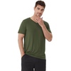 image:imageWiWi Mens TShirts Classic Soft Tee Viscose from Bamboo Loungewear Lightweight Short Sleeves Pajama Sleep Shirt SXXLBdark Fence Green