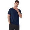 image:imageWiWi Mens TShirts Classic Soft Tee Viscose from Bamboo Loungewear Lightweight Short Sleeves Pajama Sleep Shirt SXXLBdark Navy
