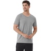 image:imageWiWi Mens TShirts Classic Soft Tee Viscose from Bamboo Loungewear Lightweight Short Sleeves Pajama Sleep Shirt SXXLBheather Grey
