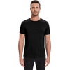 image:imageWiWi Mens TShirts Classic Soft Tee Viscose from Bamboo Loungewear Lightweight Short Sleeves Pajama Sleep Shirt SXXLCblack
