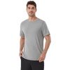 image:imageWiWi Mens TShirts Classic Soft Tee Viscose from Bamboo Loungewear Lightweight Short Sleeves Pajama Sleep Shirt SXXLCheather Grey