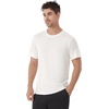 image:imageWiWi Mens TShirts Classic Soft Tee Viscose from Bamboo Loungewear Lightweight Short Sleeves Pajama Sleep Shirt SXXLCraw White