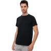 image:imageWiWi Mens TShirts Classic Soft Tee Viscose from Bamboo Loungewear Lightweight Short Sleeves Pajama Sleep Shirt SXXLDblack