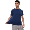 image:imageWiWi Mens TShirts Classic Soft Tee Viscose from Bamboo Loungewear Lightweight Short Sleeves Pajama Sleep Shirt SXXLDnautical Blue