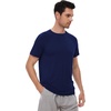 image:imageWiWi Mens TShirts Classic Soft Tee Viscose from Bamboo Loungewear Lightweight Short Sleeves Pajama Sleep Shirt SXXLDnavy