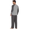 image:imageWiWi Mens Viscose from Bamboo Pajama Sets Long Sleeve Top and Pants Sleepwear Comfy Lightweight Loungewear Set SXXLAcharcoal Grey