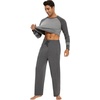 image:imageWiWi Mens Viscose from Bamboo Pajama Sets Long Sleeve Top and Pants Sleepwear Comfy Lightweight Loungewear Set SXXLAdark Heather Grey