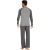 image:imageWiWi Mens Viscose from Bamboo Pajama Sets Long Sleeve Top and Pants Sleepwear Comfy Lightweight Loungewear Set SXXLAdark Heather Grey