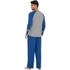 image:imageWiWi Mens Viscose from Bamboo Pajama Sets Long Sleeve Top and Pants Sleepwear Comfy Lightweight Loungewear Set SXXLAprussian Blue