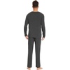 image:imageWiWi Mens Viscose from Bamboo Pajama Sets Long Sleeve Top and Pants Sleepwear Comfy Lightweight Loungewear Set SXXLBcharcoal Heather