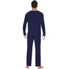 image:imageWiWi Mens Viscose from Bamboo Pajama Sets Long Sleeve Top and Pants Sleepwear Comfy Lightweight Loungewear Set SXXLBnavy
