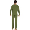 image:imageWiWi Mens Viscose from Bamboo Pajama Sets Long Sleeve Top and Pants Sleepwear Comfy Lightweight Loungewear Set SXXLCarmy Green