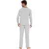 image:imageWiWi Mens Viscose from Bamboo Pajama Sets Long Sleeve Top and Pants Sleepwear Comfy Lightweight Loungewear Set SXXLClight Heather Grey