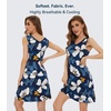 image:imageWiWi Nightgown for Women Super Soft Sleeveless Sleepwear Cool Vneck Sleep Shirts Bamboo Viscose Pj Gown S4XAblueFloral