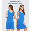 image:imageWiWi Nightgown for Women Super Soft Sleeveless Sleepwear Cool Vneck Sleep Shirts Bamboo Viscose Pj Gown S4XAbright Blue