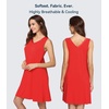 image:imageWiWi Nightgown for Women Super Soft Sleeveless Sleepwear Cool Vneck Sleep Shirts Bamboo Viscose Pj Gown S4XAbright Red