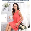 image:imageWiWi Nightgown for Women Super Soft Sleeveless Sleepwear Cool Vneck Sleep Shirts Bamboo Viscose Pj Gown S4XAcoral