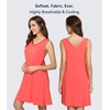 image:imageWiWi Nightgown for Women Super Soft Sleeveless Sleepwear Cool Vneck Sleep Shirts Bamboo Viscose Pj Gown S4XAcoral
