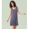 image:imageWiWi Nightgown for Women Super Soft Sleeveless Sleepwear Cool Vneck Sleep Shirts Bamboo Viscose Pj Gown S4XAdark Grey