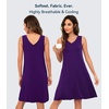 image:imageWiWi Nightgown for Women Super Soft Sleeveless Sleepwear Cool Vneck Sleep Shirts Bamboo Viscose Pj Gown S4XAdark Purple