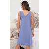 image:imageWiWi Nightgown for Women Super Soft Sleeveless Sleepwear Cool Vneck Sleep Shirts Bamboo Viscose Pj Gown S4XAfog Blue