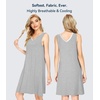 image:imageWiWi Nightgown for Women Super Soft Sleeveless Sleepwear Cool Vneck Sleep Shirts Bamboo Viscose Pj Gown S4XAheather Grey