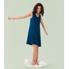 image:imageWiWi Nightgown for Women Super Soft Sleeveless Sleepwear Cool Vneck Sleep Shirts Bamboo Viscose Pj Gown S4XAink Blue