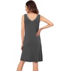 image:imageWiWi Nightgown for Women Super Soft Sleeveless Sleepwear Cool Vneck Sleep Shirts Bamboo Viscose Pj Gown S4XAiron Grey